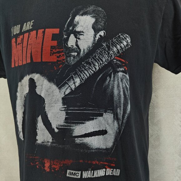The Walking Dead Shirt Mens Large Black Graphic Print Negan Lucille You Are Mine - Picture 7 of 14
